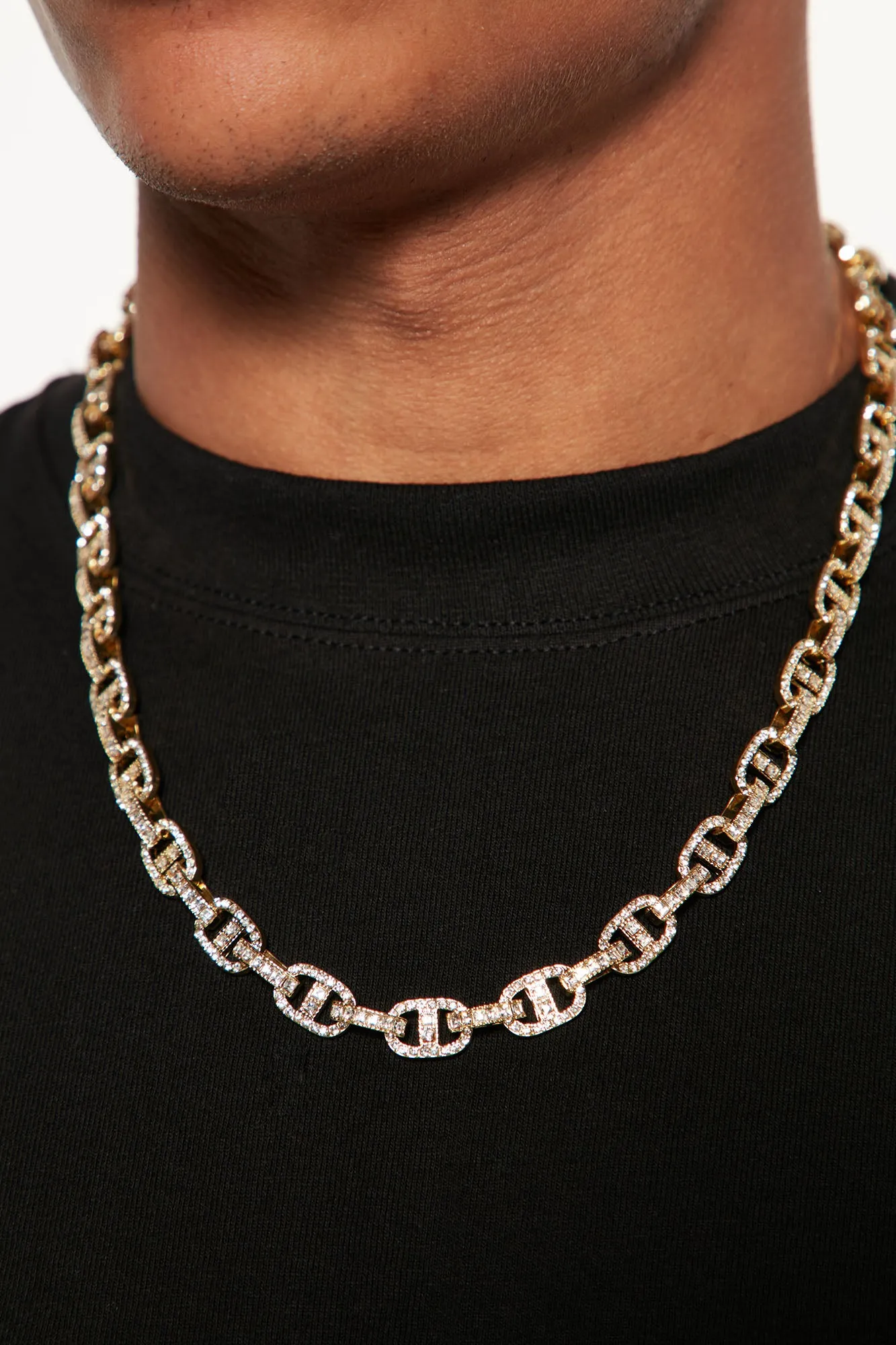 24″ Look At Me Mariner Link Chain Necklace - Gold