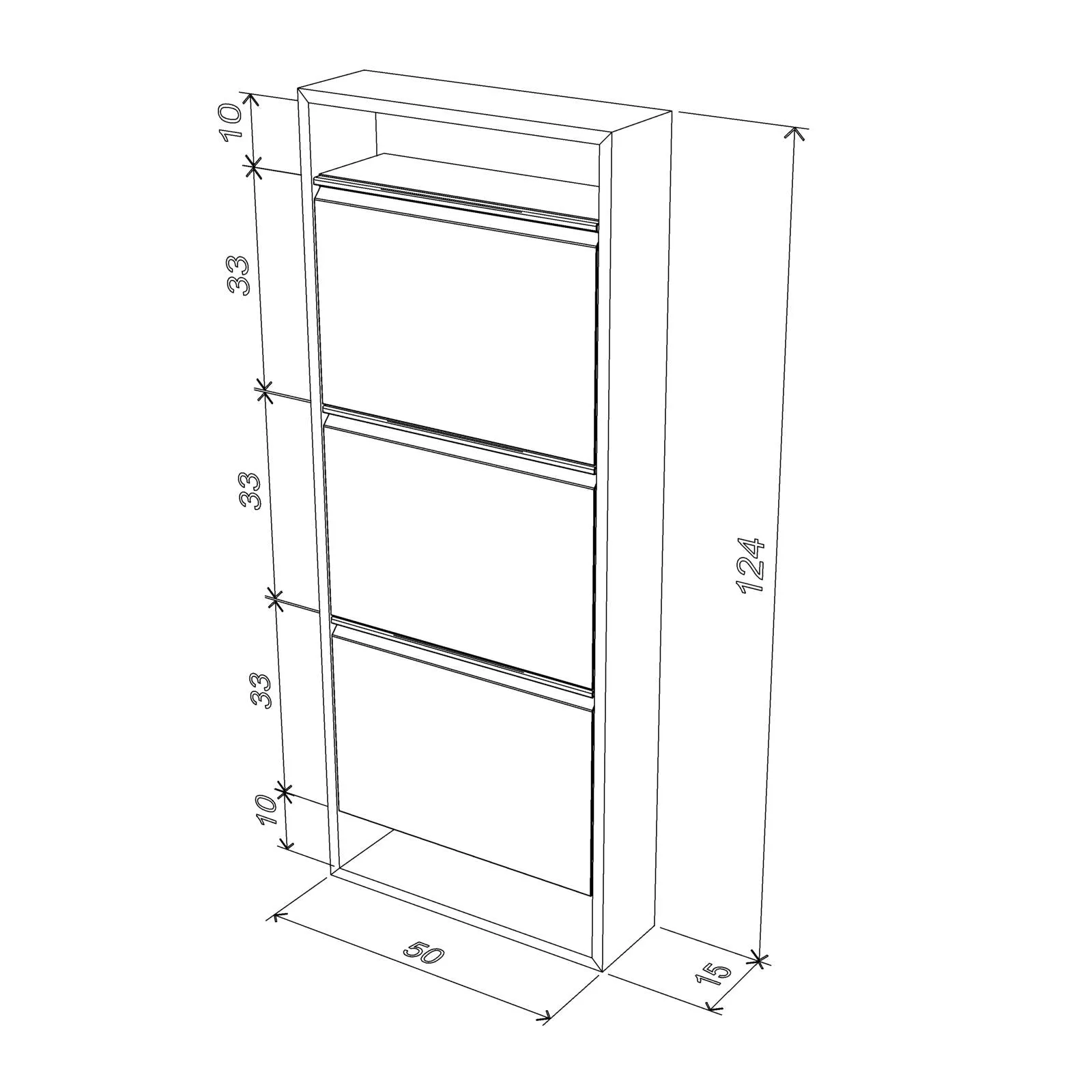3 Tier Wood Shoe Rack Organizer with 20 x 6 x 49 Dimensions for Neat Storage
