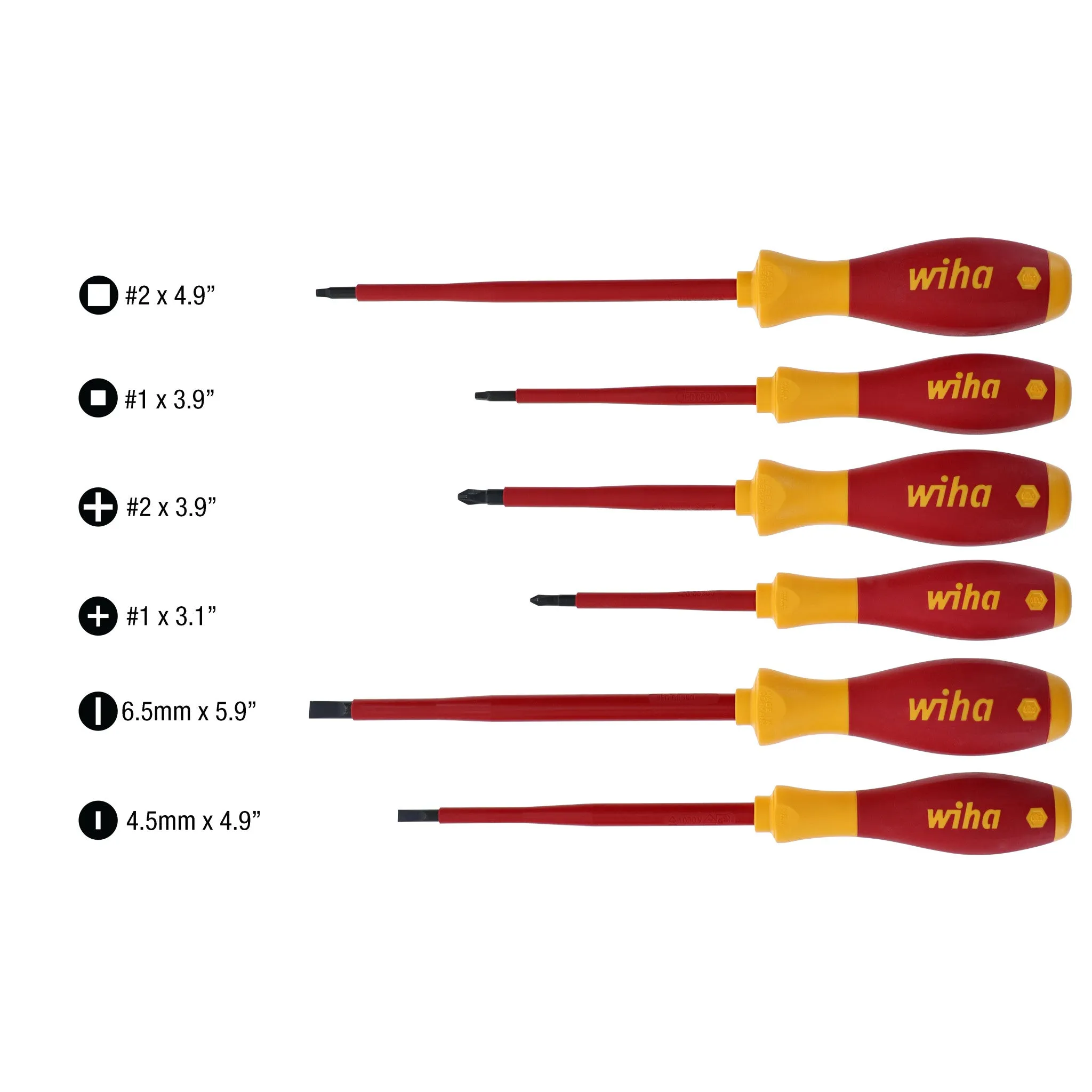 6 Piece Insulated SlimLine Screwdriver Set