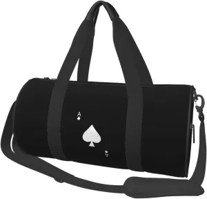 ACE of Spades Poker Convertible Garment Bag with Shoulder Strap, Carry on Garment Duffel Bag for Men Women - Rolling Foldable for Travel Luggage Bags (Black)