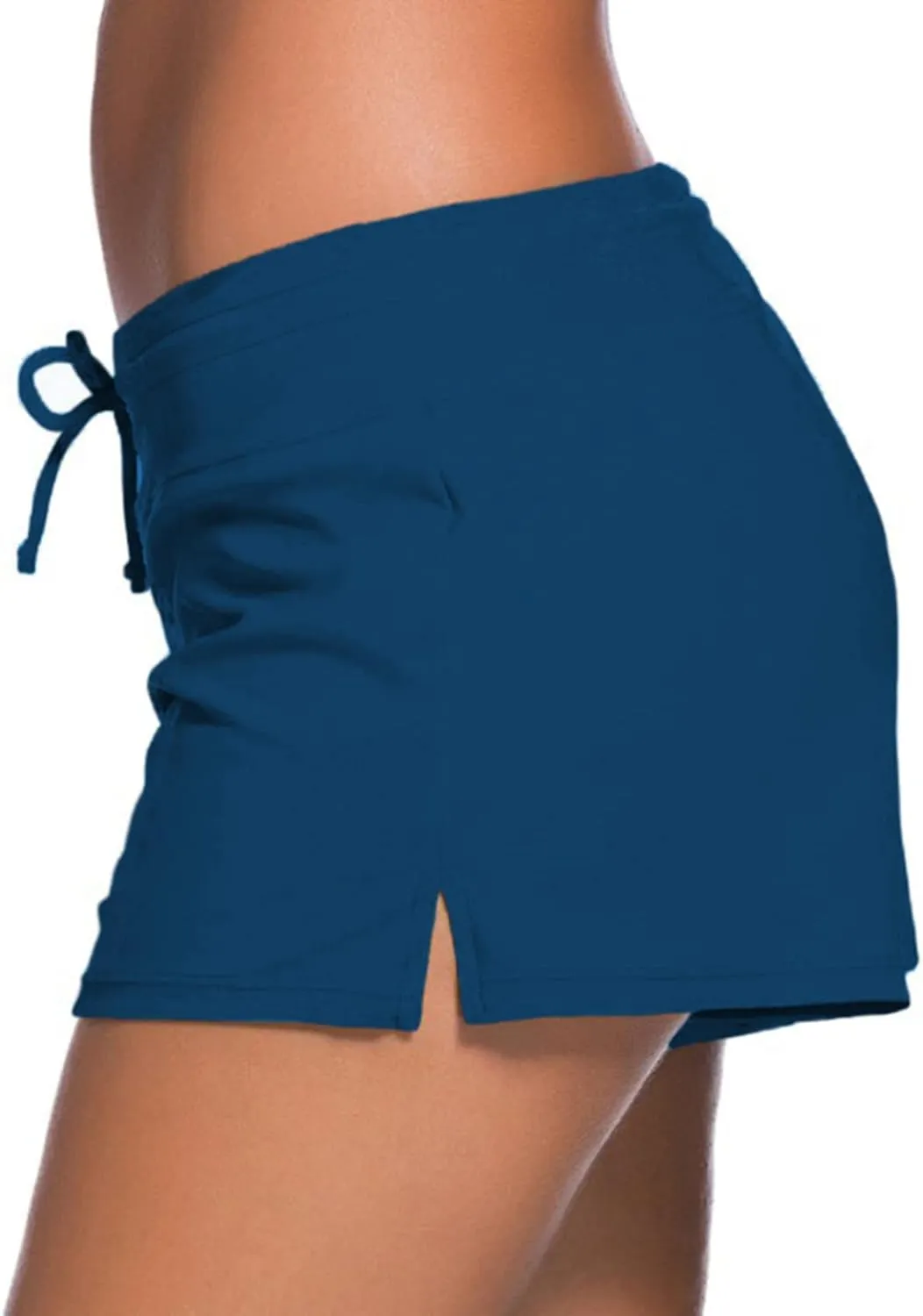 Aleumdr Womens 3" Waistband Swimsuit Bottom Boy Shorts Swimming Panty(Available in Plus)
