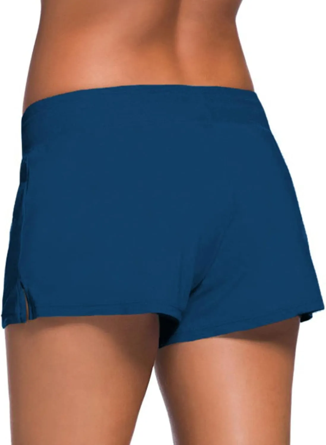 Aleumdr Womens 3" Waistband Swimsuit Bottom Boy Shorts Swimming Panty(Available in Plus)