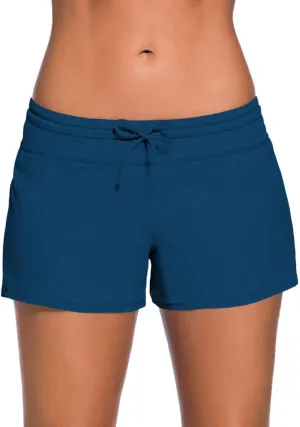 Aleumdr Womens 3" Waistband Swimsuit Bottom Boy Shorts Swimming Panty(Available in Plus)