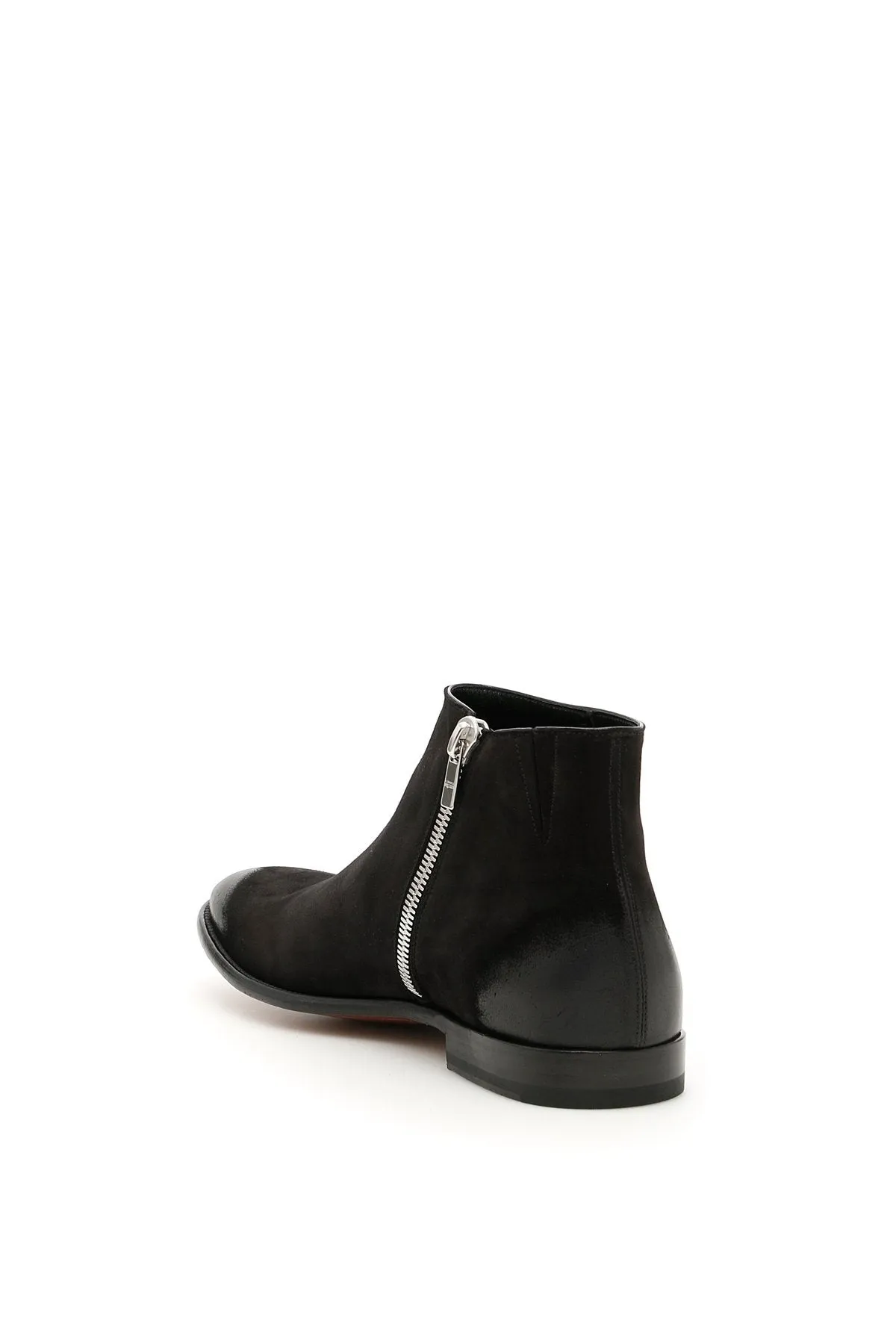 Alexander McQueen Distressed Look Ankle Boots