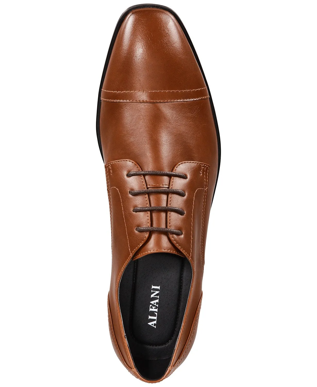 Alfani Men's Quincy Cap-Toe Lace-Up Shoes Color Tan Size 10M