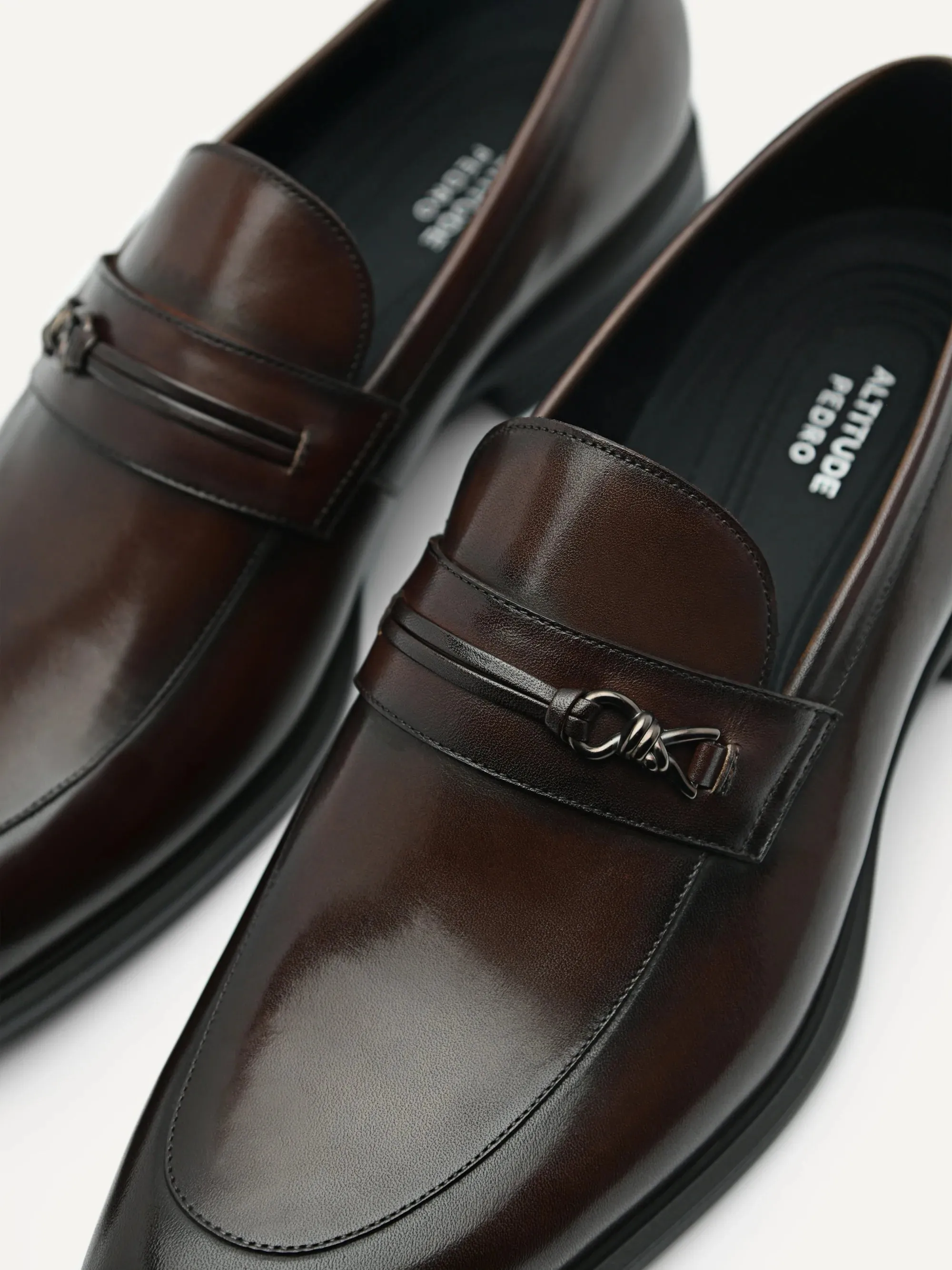Altitude Lightweight Leather Loafers with Metal Bit