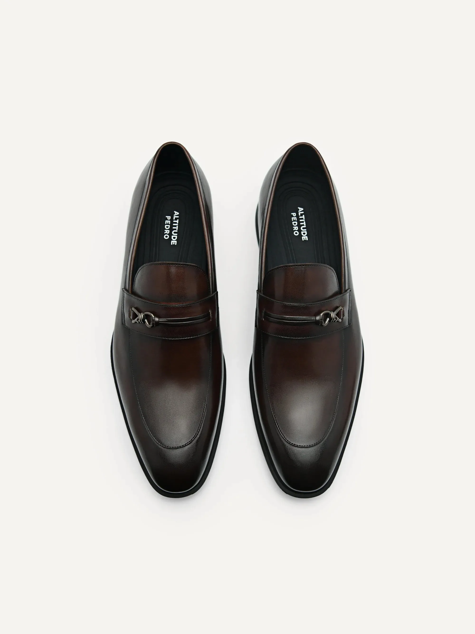 Altitude Lightweight Leather Loafers with Metal Bit