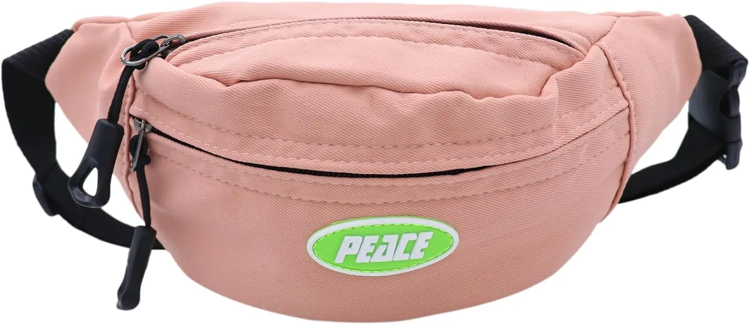 ANKOMINA Little Boys Fanny Pack Kids Small Zipper Waist Pack Belt Bag Pack Pouch with Adjustable Strap for Toddler Children Sport,Running,Hkining,Camping