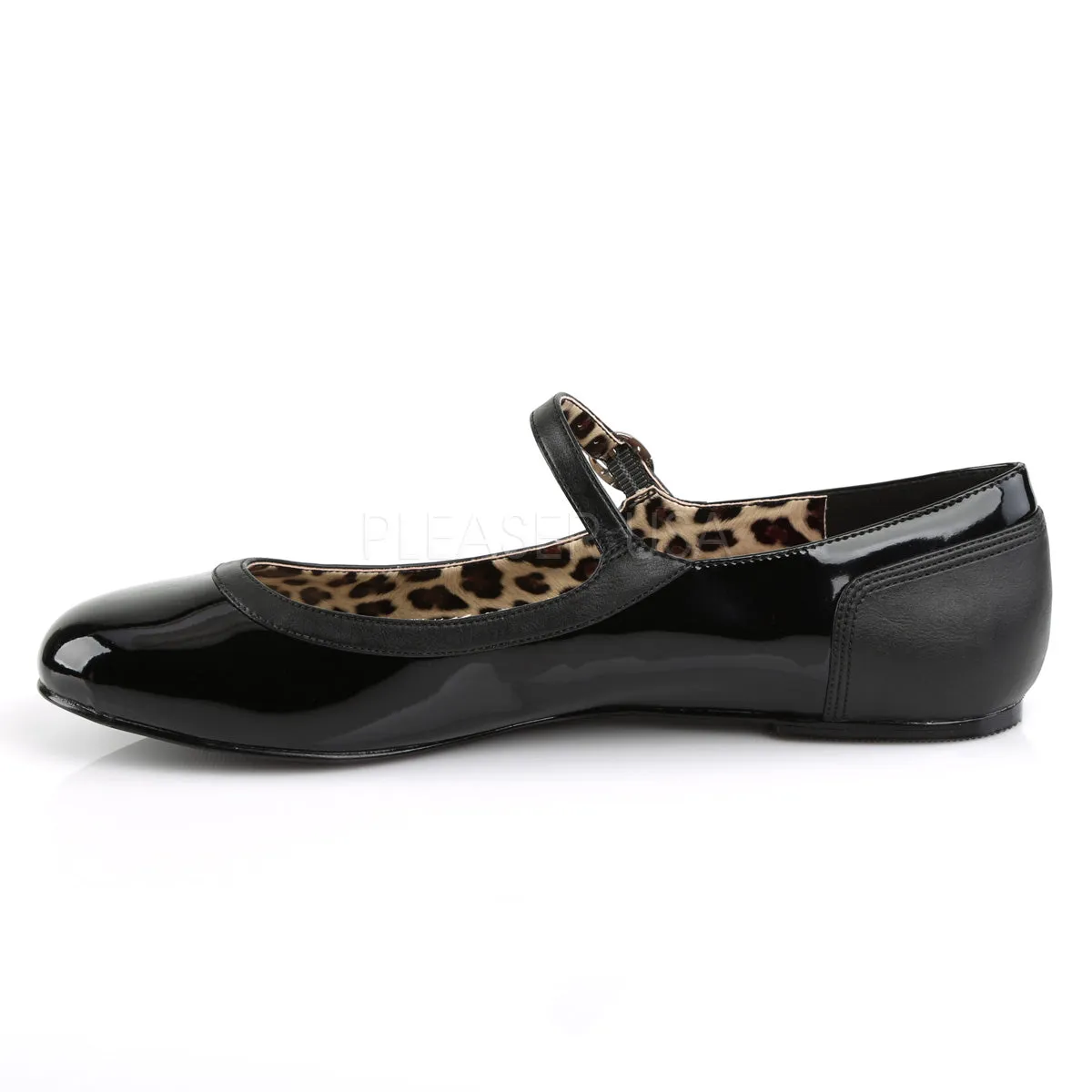 Anna Ballet Plus Size Cheetah Pattern Black PA Flats
