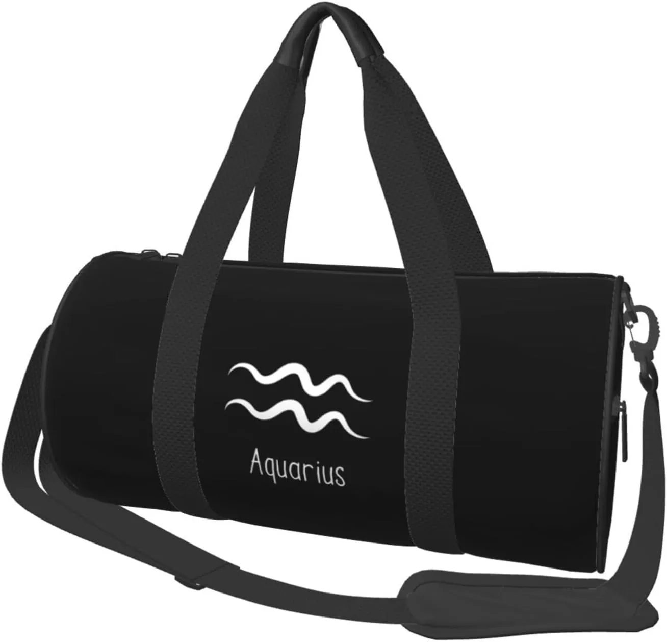 Aquarius Sign Convertible Garment Bag with Shoulder Strap, Carry on Garment Duffel Bag for Men Women - Rolling Foldable for Travel Luggage Bags (Black)