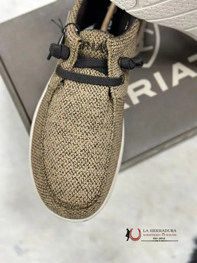 ARIAT MENS HILO STRETCH LACE HEATHERED SAND / BROWN AZTEC- 2506