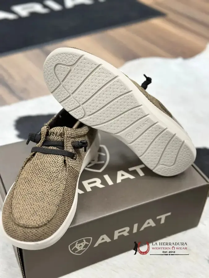 ARIAT MENS HILO STRETCH LACE HEATHERED SAND / BROWN AZTEC- 2506