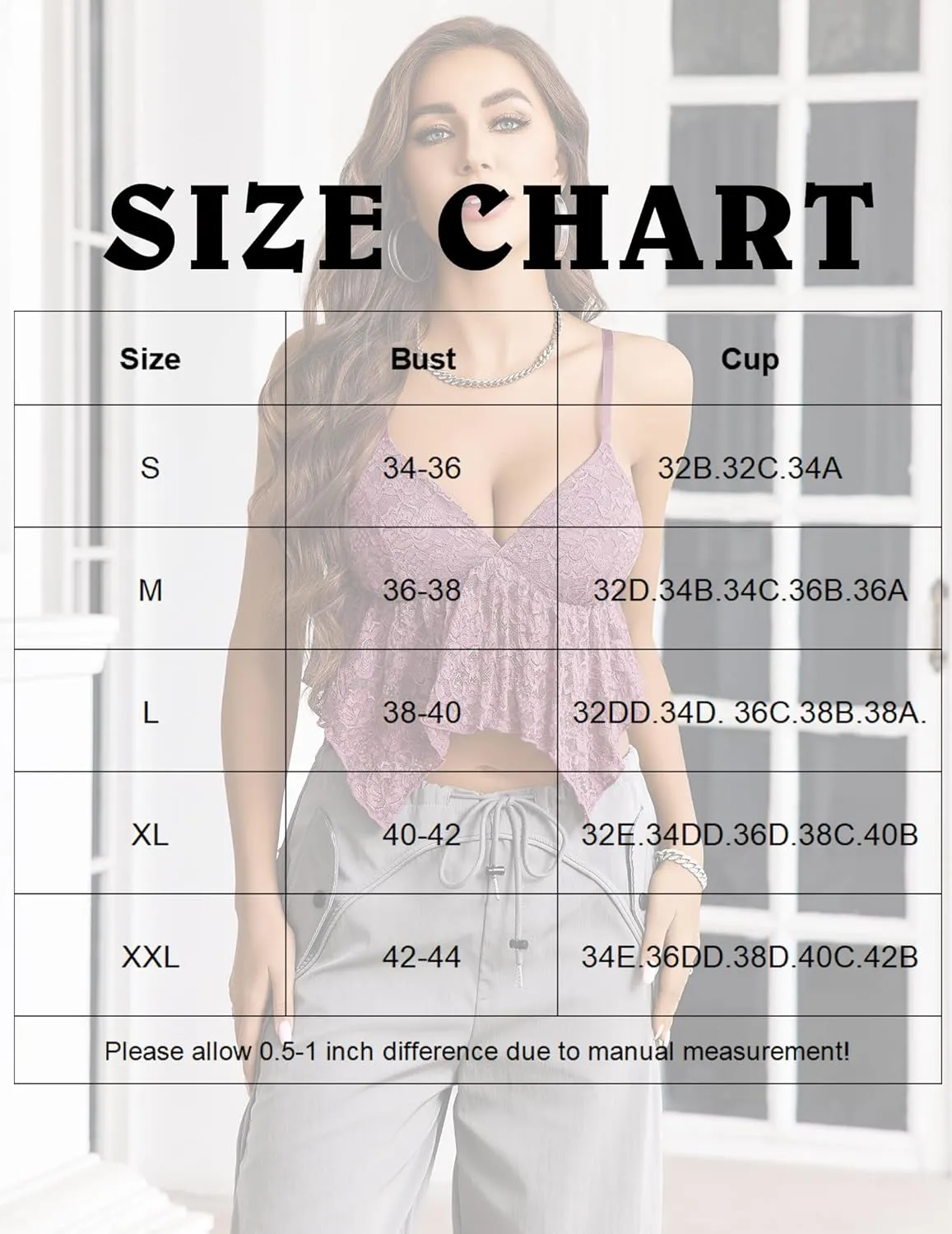 Avidlove Lace Bralette for Women V Neck Camisole Adjustable Spaghetti Strap Crop Tops