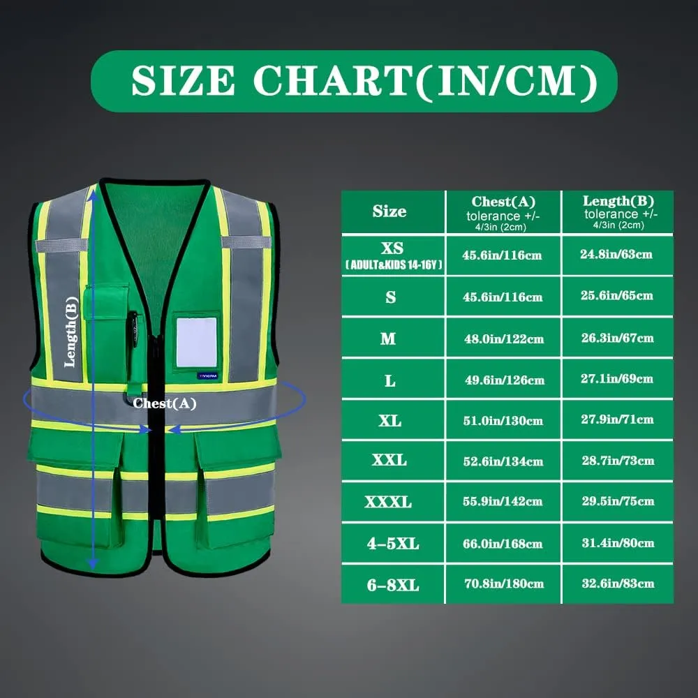 AYKRM Custom Logo Personalised Printed High Visibility Reflective 2 two tone work construction Safety Vest