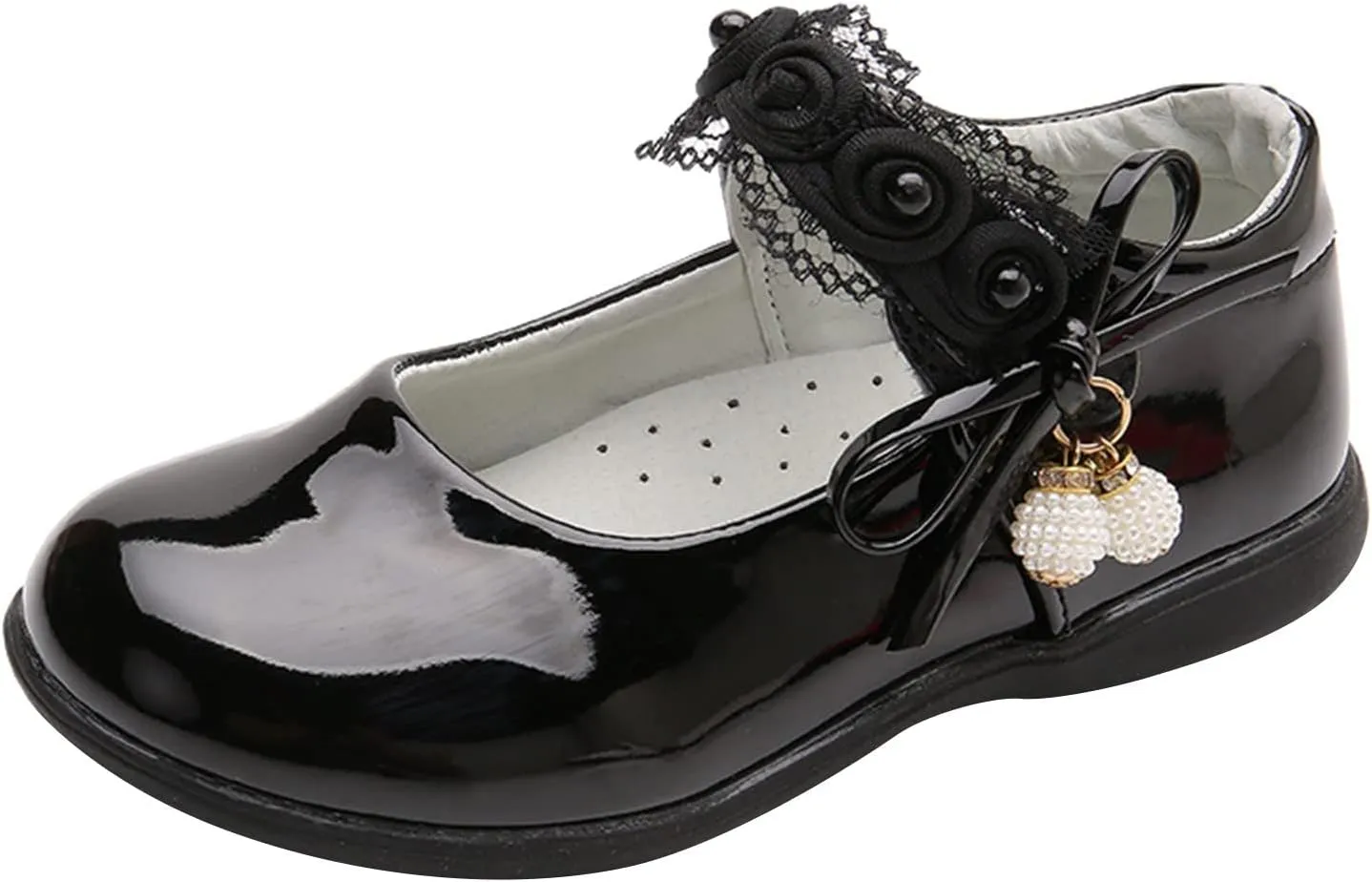 Baby Girls Mary Jane Shoes School Kids Uniform Flat Ballet Strap Dress Formal Slip-On Shoes Performance Shoes Youth