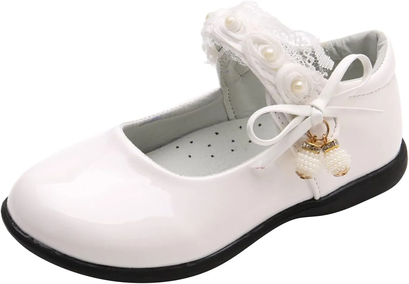 Baby Girls Mary Jane Shoes School Kids Uniform Flat Ballet Strap Dress Formal Slip-On Shoes Performance Shoes Youth