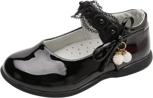 Baby Girls Mary Jane Shoes School Kids Uniform Flat Ballet Strap Dress Formal Slip-On Shoes Performance Shoes Youth