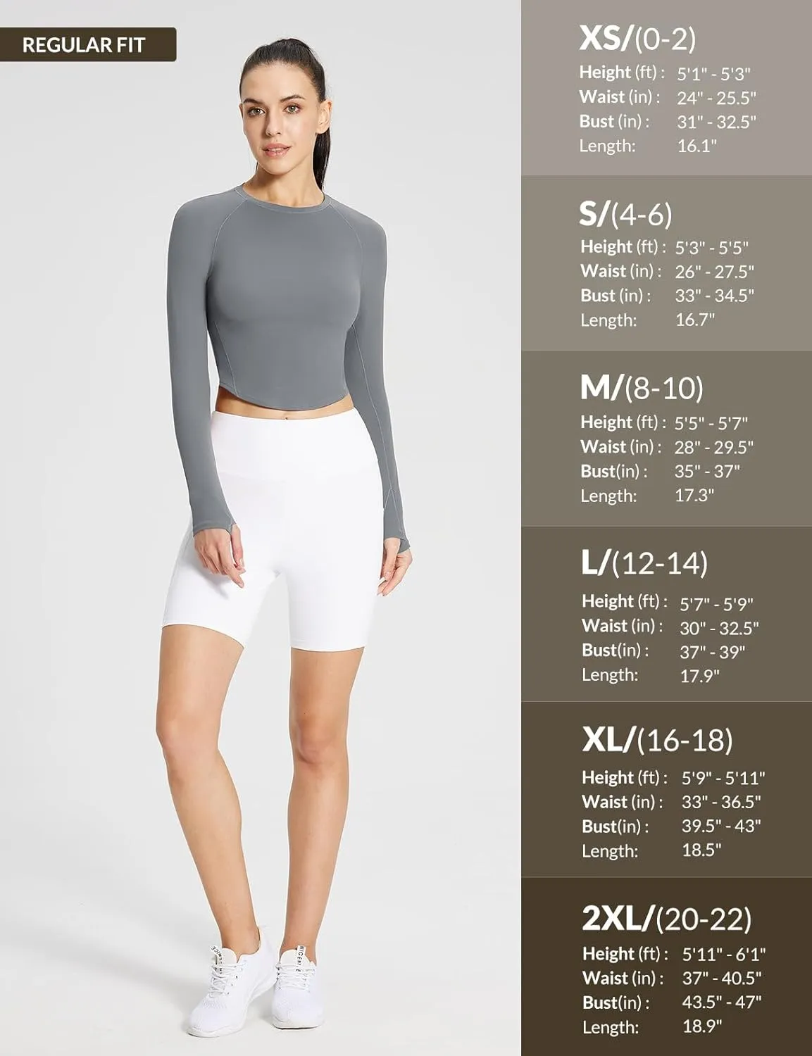 baleaf Womens Long Sleeve Workout Tops Athletic Crop Top Running Slim Fit Gym Yoga Shirts