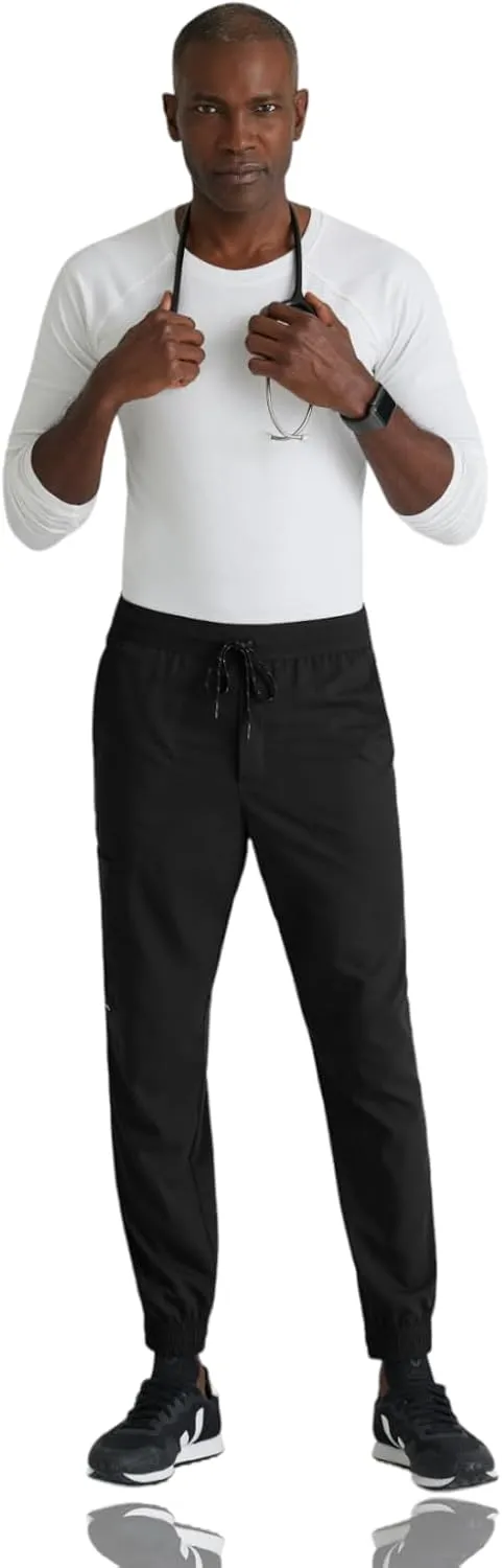 BARCO Grey's Anatomy Spandex Stretch Direct - Striker Scrub Jogger for Men, Elastic Waist Band Men's Scrub Pant
