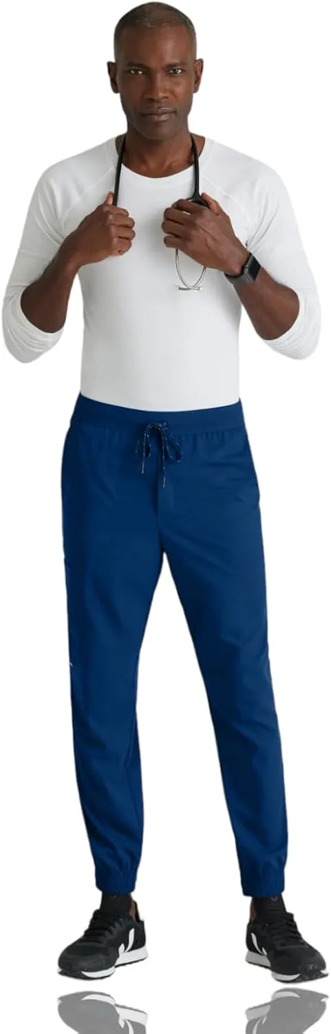 BARCO Grey's Anatomy Spandex Stretch Direct - Striker Scrub Jogger for Men, Elastic Waist Band Men's Scrub Pant