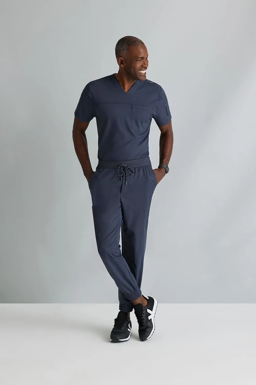 BARCO Grey's Anatomy Spandex Stretch Direct - Striker Scrub Jogger for Men, Elastic Waist Band Men's Scrub Pant
