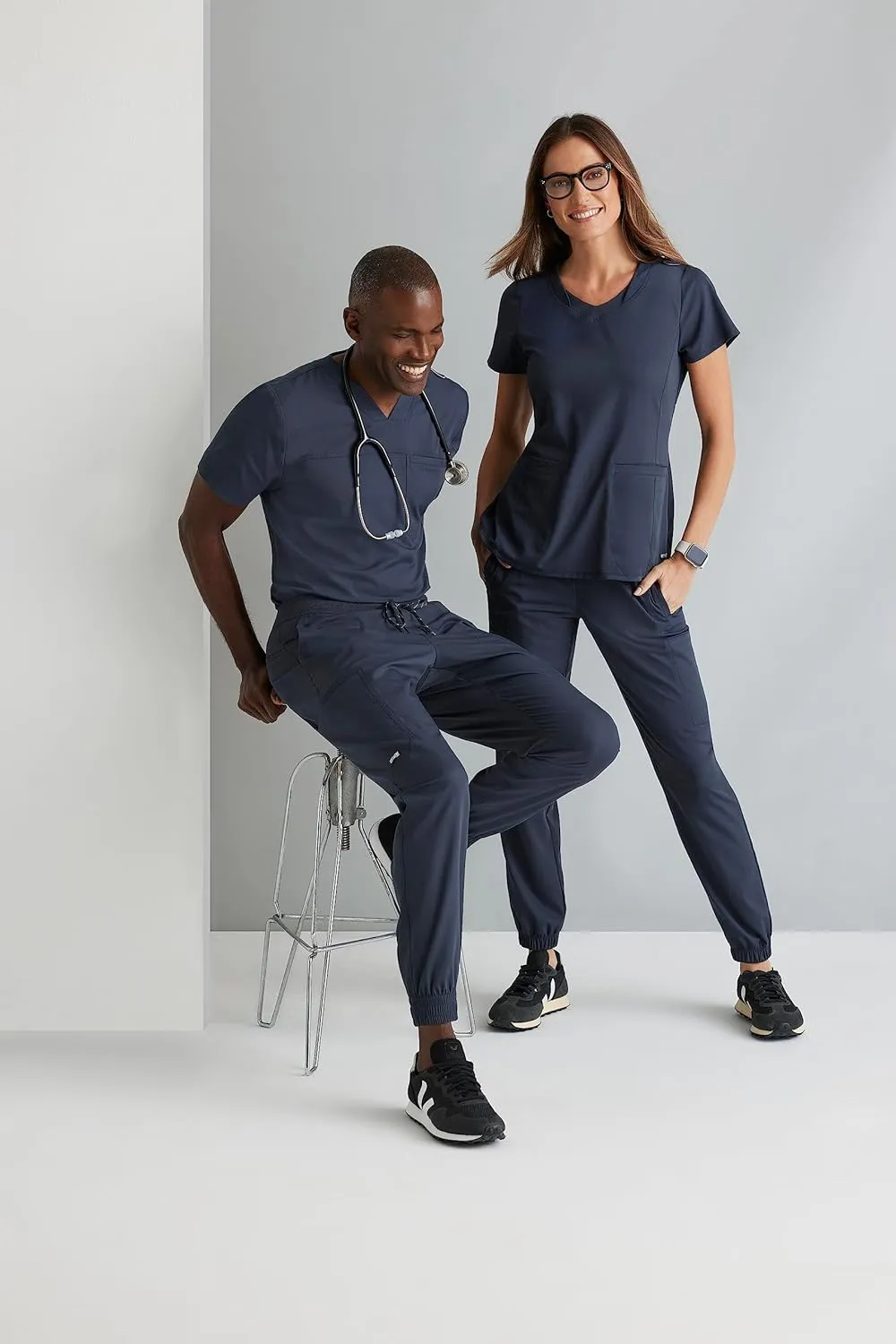 BARCO Grey's Anatomy Spandex Stretch Direct - Striker Scrub Jogger for Men, Elastic Waist Band Men's Scrub Pant