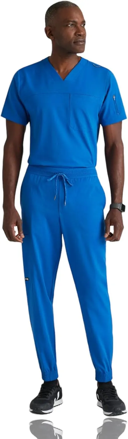 BARCO Grey's Anatomy Spandex Stretch Direct - Striker Scrub Jogger for Men, Elastic Waist Band Men's Scrub Pant