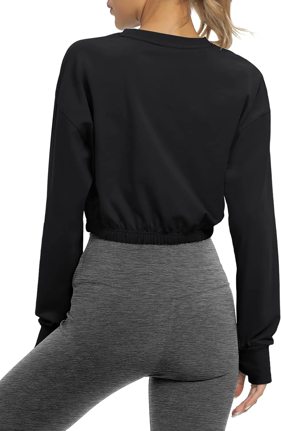 Bestisun Long Sleeve Workout Shirts Athletic Gym Yoga Crop Tops for Women