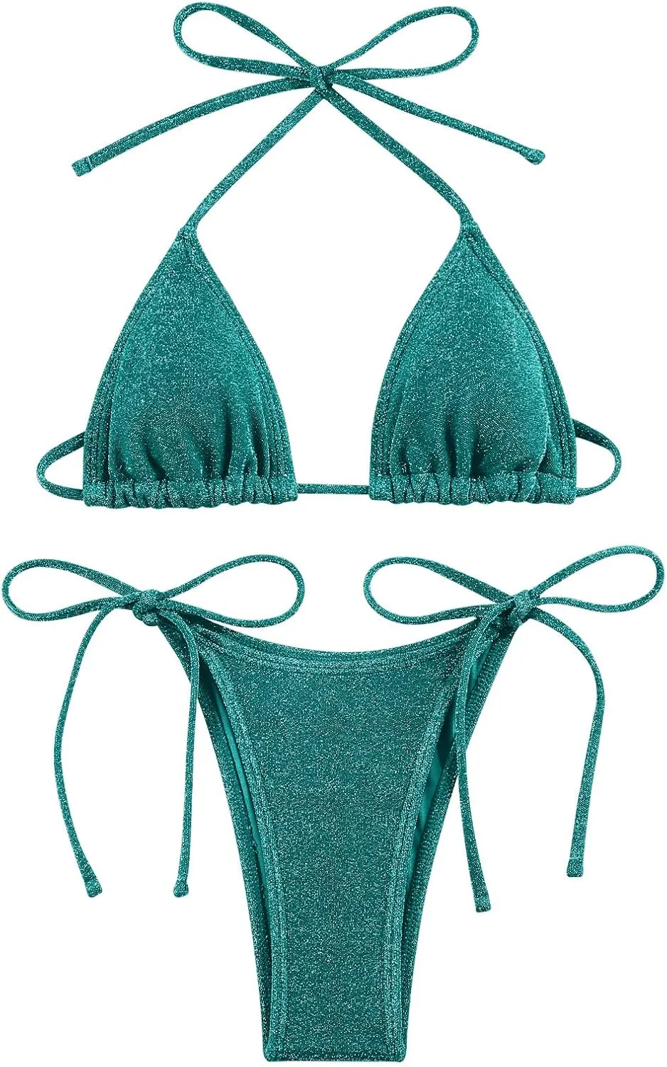 Bikini Sets Women Thongs Cheeky Two Piece Swimsuit Sexy Swimwear Triangle Cute Bathing Suit String