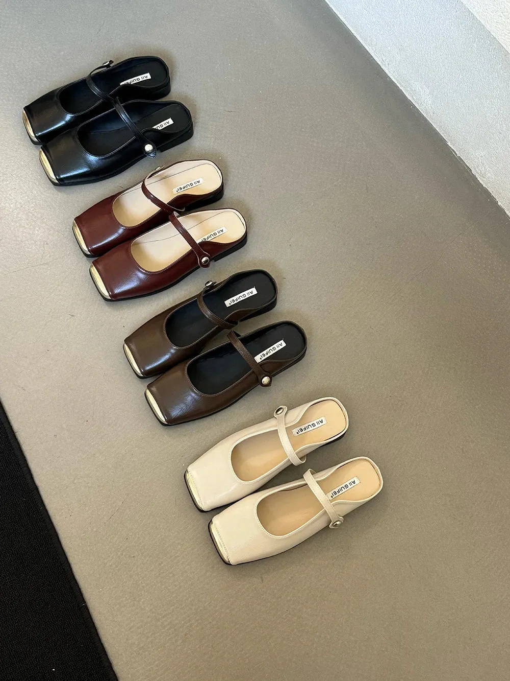 binfenxie  - Fashion Women Sandals Slides Slippers Summer Outside Casual Dress Shoes Low Flat Heeled Size 35-40 Fashion Loafers Square Toe