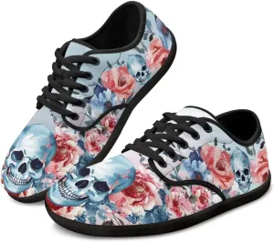 Binienty Lace Up Walking Sneakers for Women Men Zero Drop Sole Barefoot Shoes Wide Width Flats