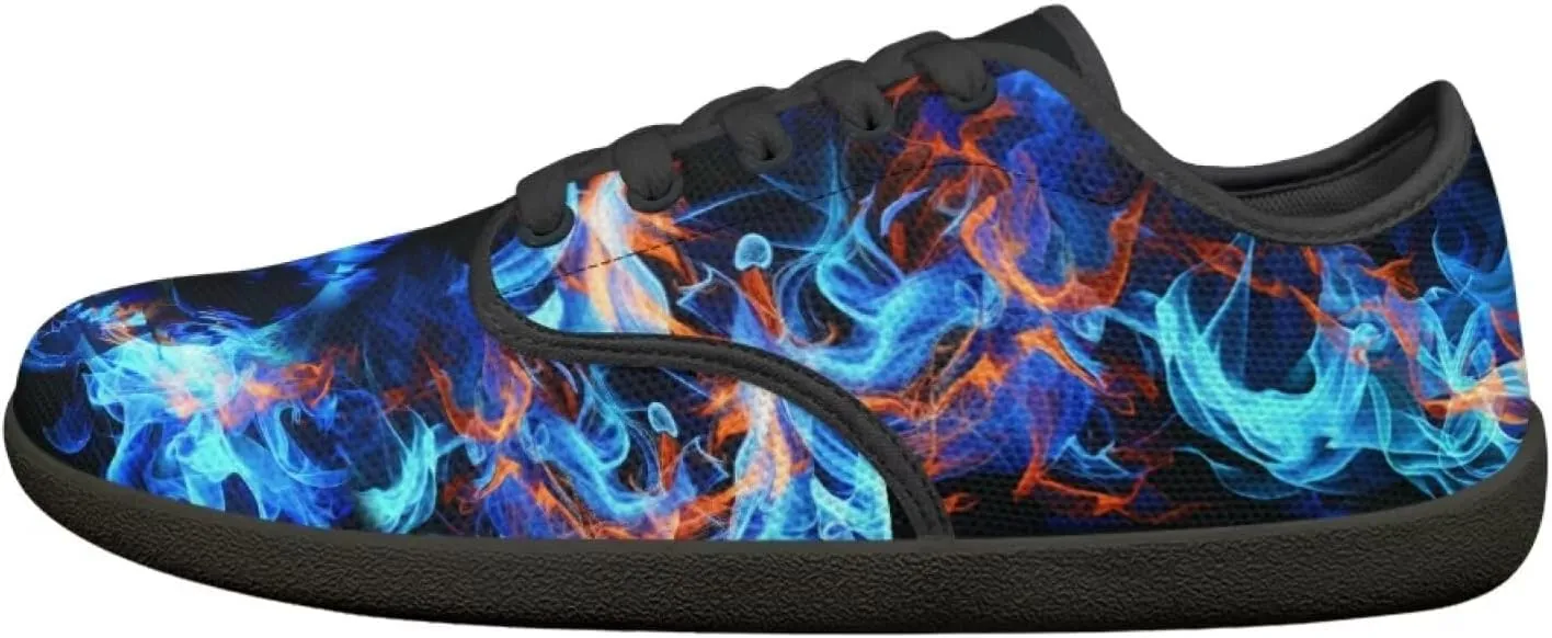 Binienty Lace Up Walking Sneakers for Women Men Zero Drop Sole Barefoot Shoes Wide Width Flats