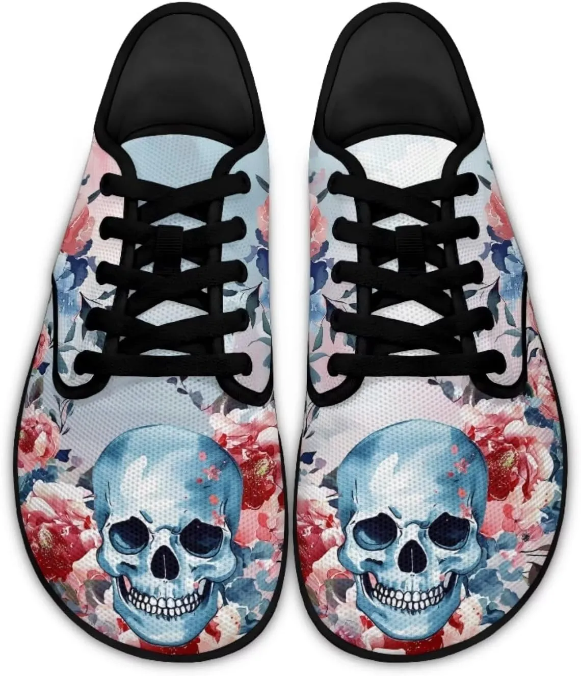 Binienty Lace Up Walking Sneakers for Women Men Zero Drop Sole Barefoot Shoes Wide Width Flats