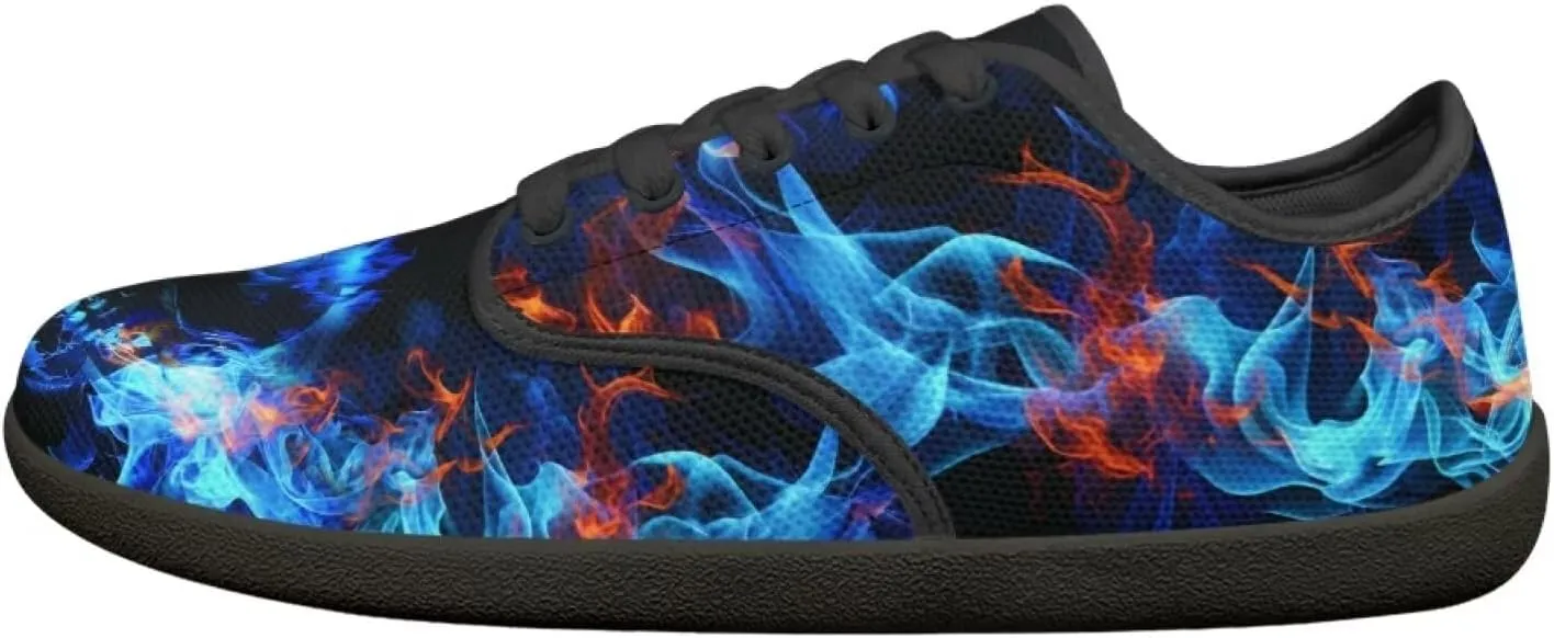 Binienty Lace Up Walking Sneakers for Women Men Zero Drop Sole Barefoot Shoes Wide Width Flats