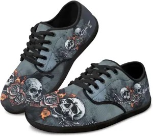 Binienty Lace Up Walking Sneakers for Women Men Zero Drop Sole Barefoot Shoes Wide Width Flats