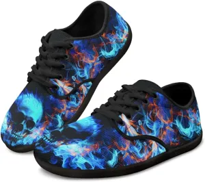 Binienty Lace Up Walking Sneakers for Women Men Zero Drop Sole Barefoot Shoes Wide Width Flats