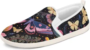Binienty Women's Slip on Shoes Casual Low Cut Wide Toe Box Tennis Running Flats Athletic Walking Jogging Shoes