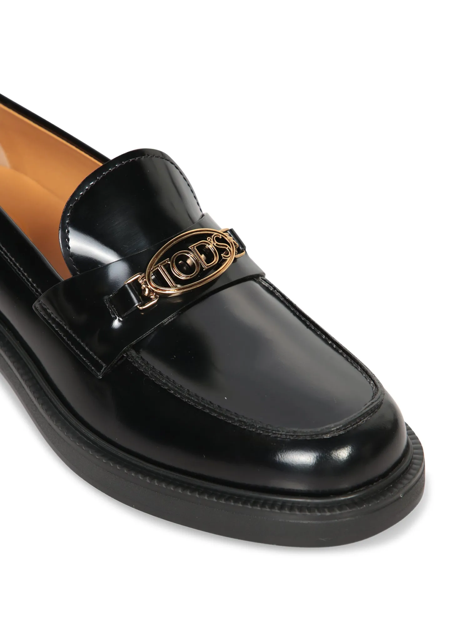 Black Oval Logo Loafers