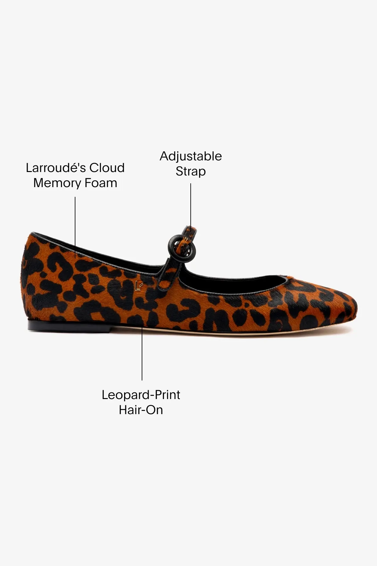 Blair Ballet Flat In Leopard Print Calf Hair
