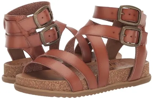 Blowfish Malibu Women's Fandie Gladiator Sandal, Sand Pixie Leopard/Black Dyecut, 6M