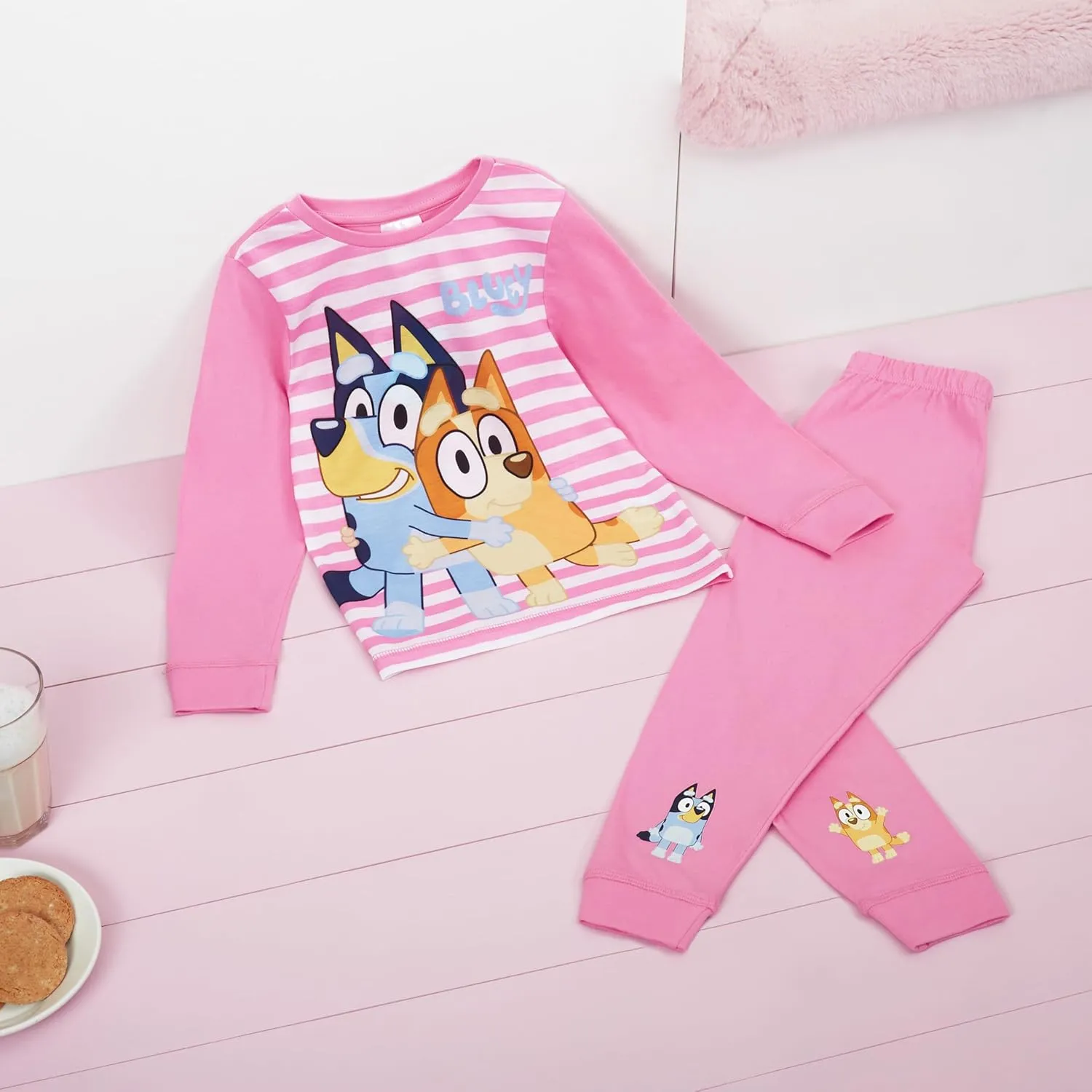 Bluey Pajamas for Girls Toddlers Long PJs Set Lounge Set Comfy Sleepwear