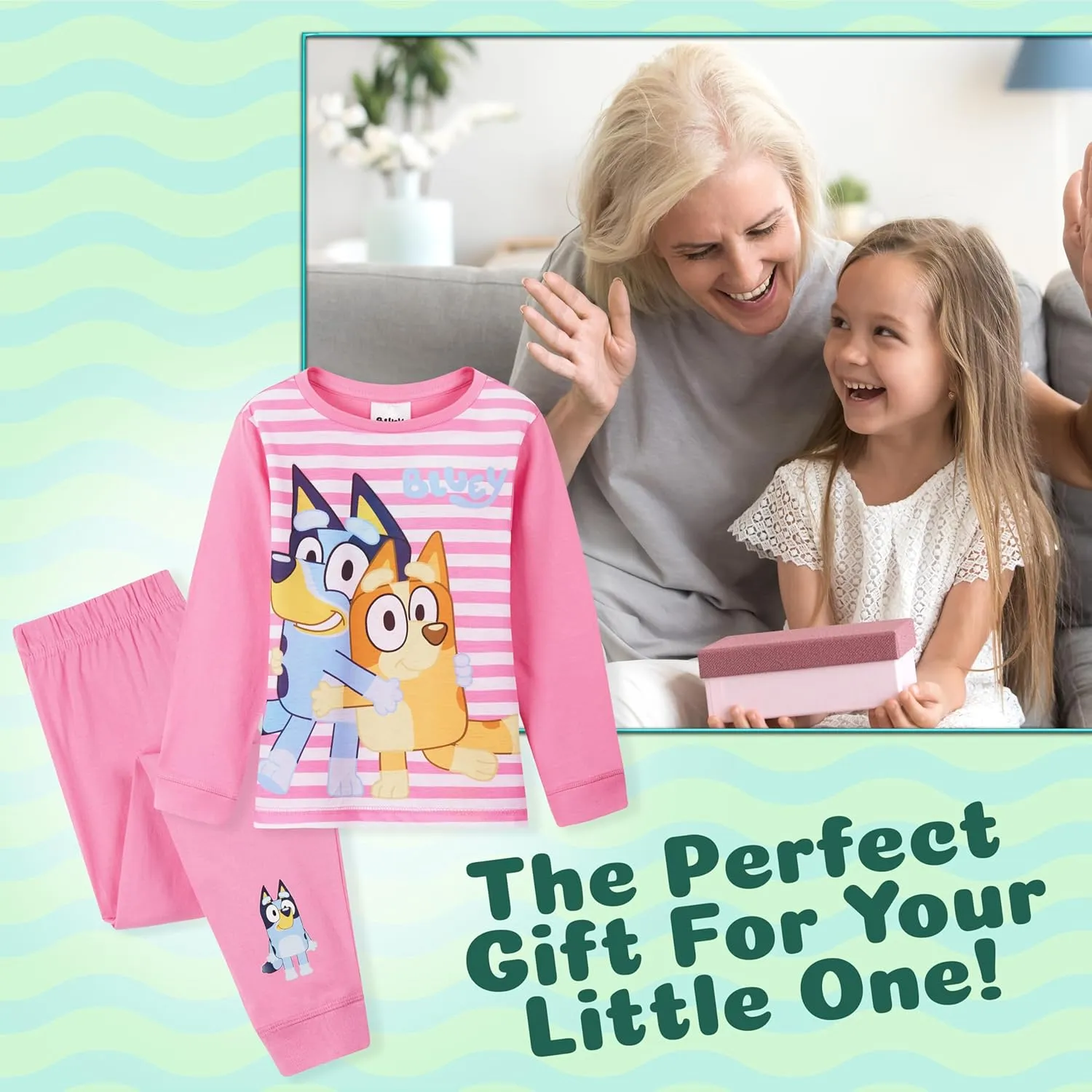Bluey Pajamas for Girls Toddlers Long PJs Set Lounge Set Comfy Sleepwear