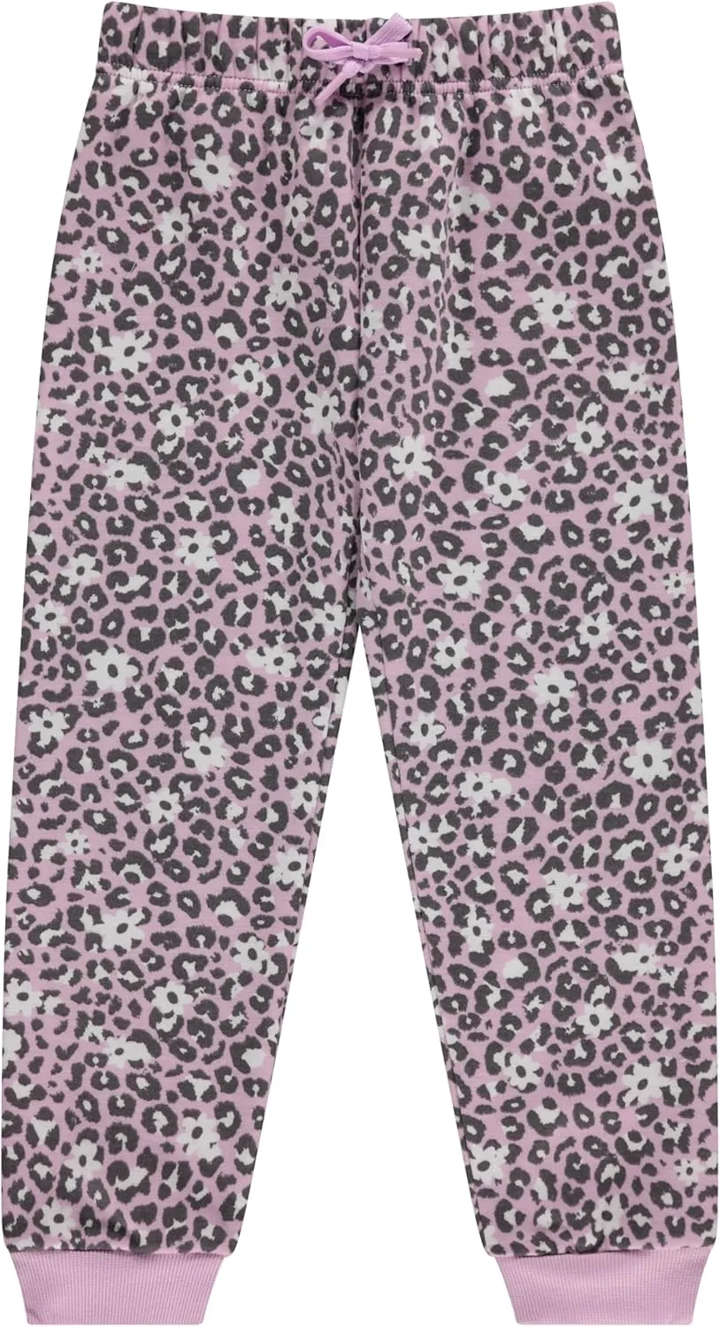 BTween Kids Girl's Fashion Stretch Waist Ultra Soft Jogger Pants Set - 3 Pack Bundle