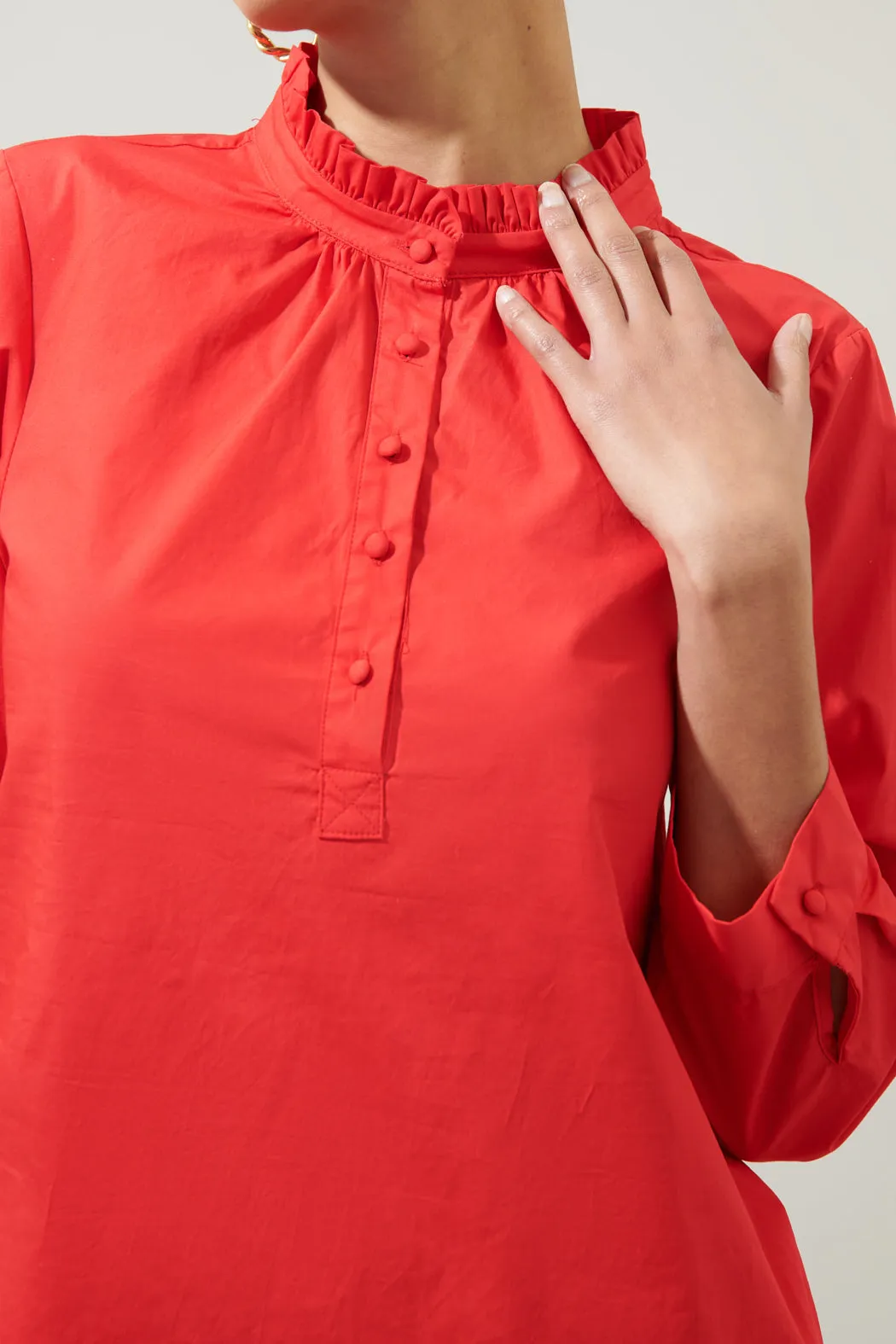 Camden Poplin Collared Shirt Dress