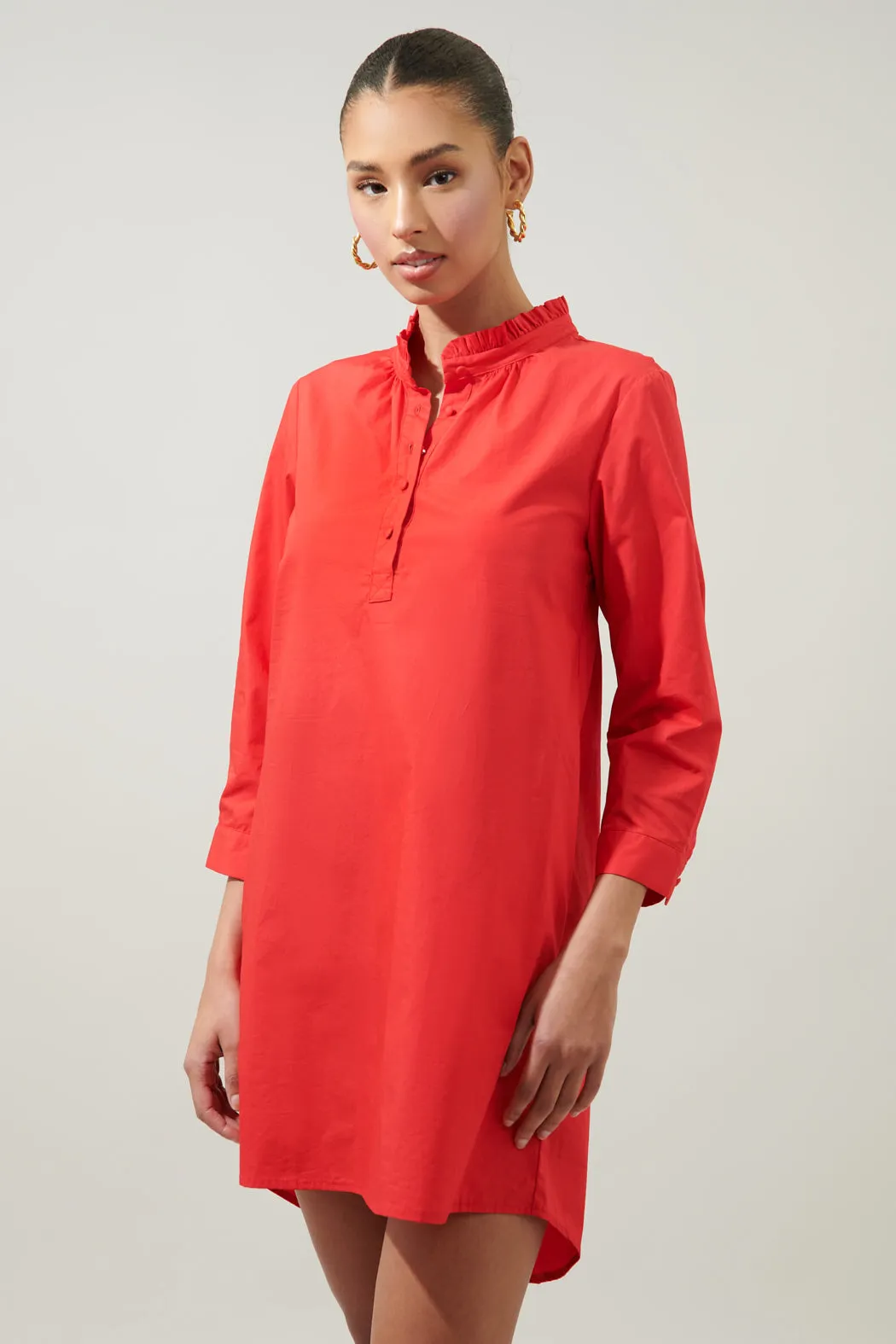 Camden Poplin Collared Shirt Dress