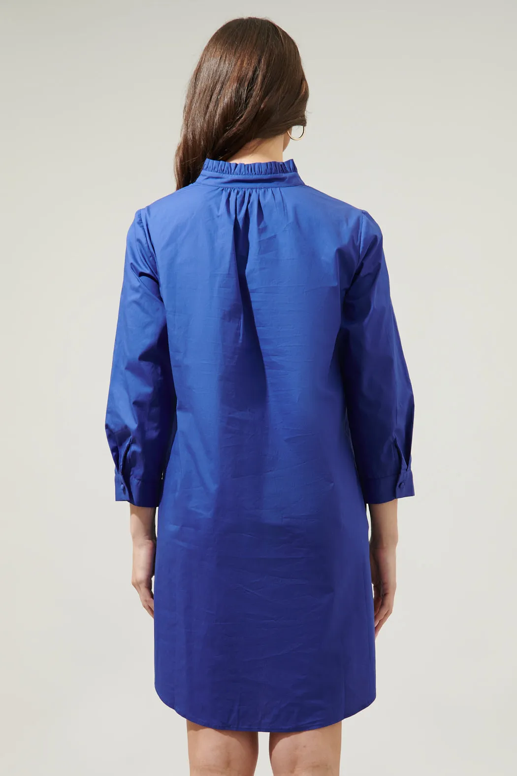 Camden Poplin Collared Shirt Dress