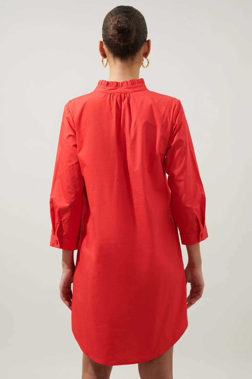 Camden Poplin Collared Shirt Dress
