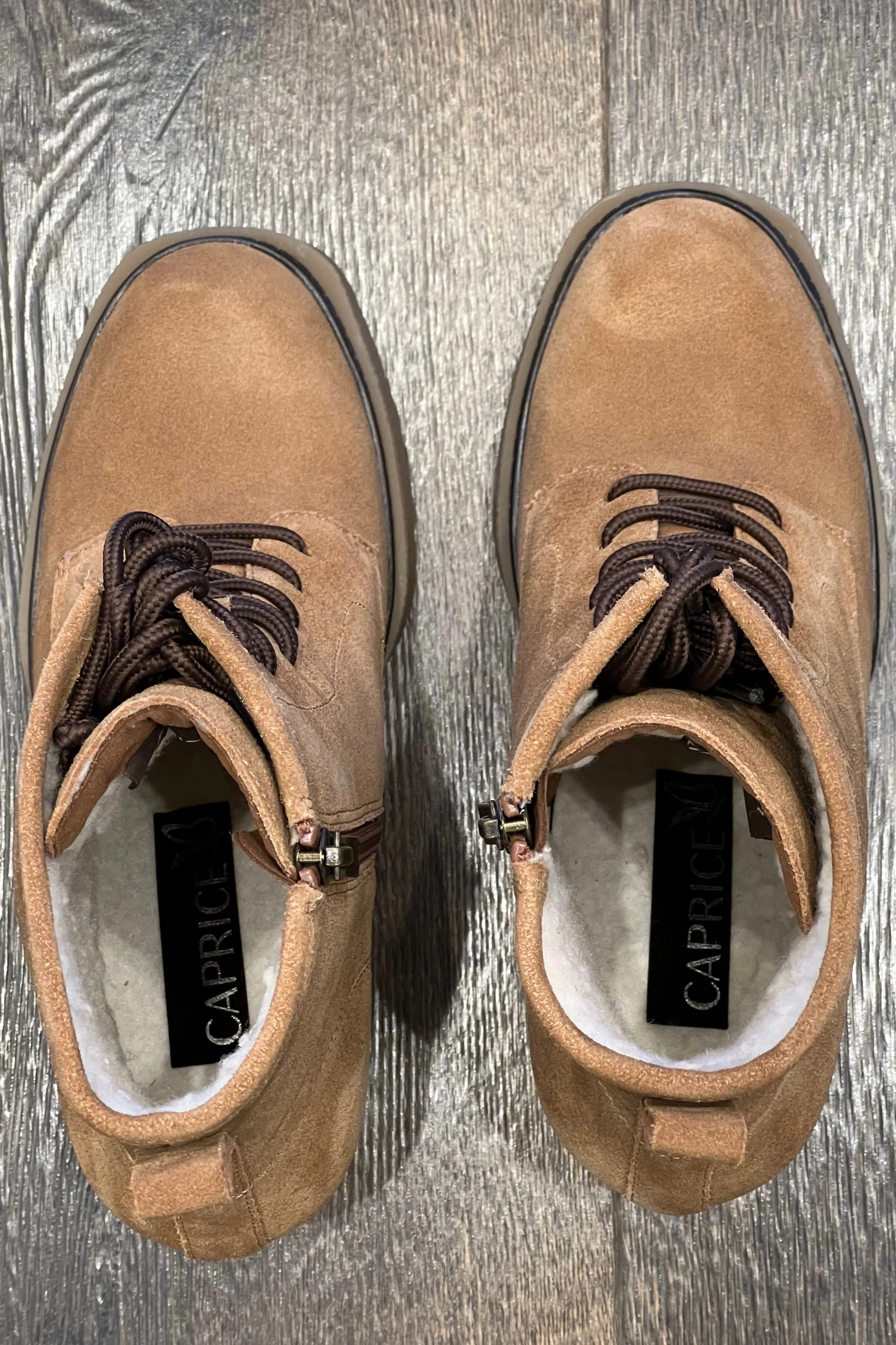 Caprice Suede Platform Ankle Boot