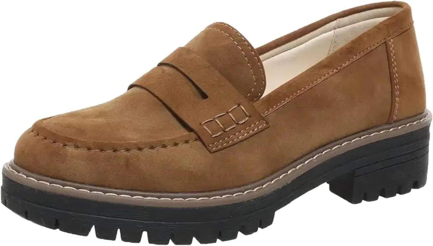Cathalem Orthoture-Orthopedic Platform Loafers Comfort Orthopedic Shoes Womens Round Toe Walking Shoe Slip on Shoes