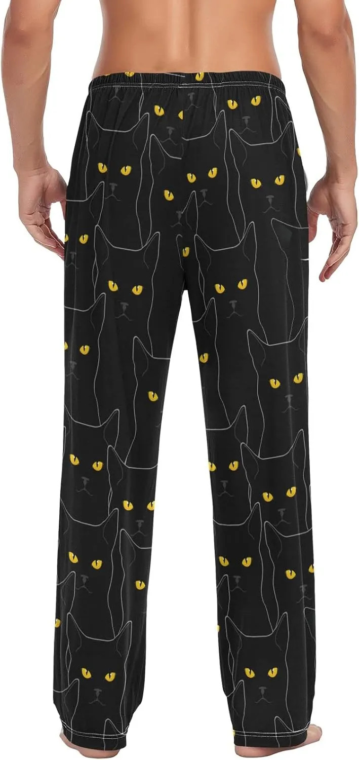 Christmas Men's Pajama Pants Men's Separate Bottoms with Pockets Lightweight Sleep Lounge PJ Bottoms for Men